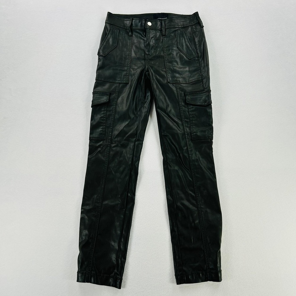 White House Black Market Pants Womens 00 Green Cargo Mid Rise Tapered Ankle